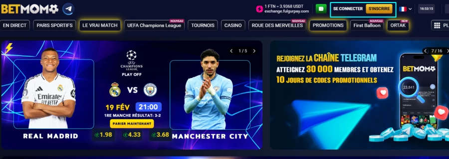 Betmomo Connexion
